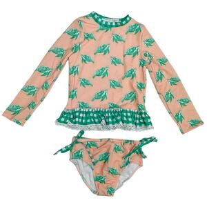 NWT Sugar Bee Clothing Co Size 12 Rashguard Tankini in Sea Turtles